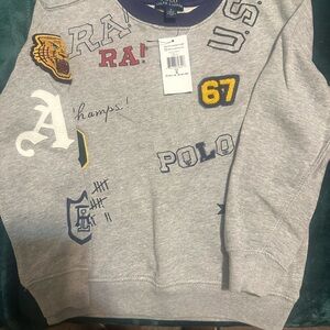 Polo by Ralph Lauren Gray Embroidered Men's Sweater